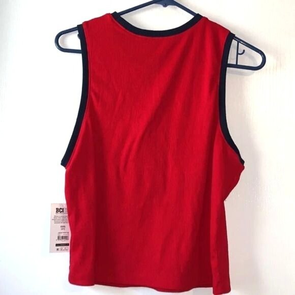No Boundaries Mens Red Contrast High Neck Tank Top Size XXXL - Picture 5 of 7